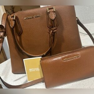 Michael Kors Brown Totes with Gold Accents